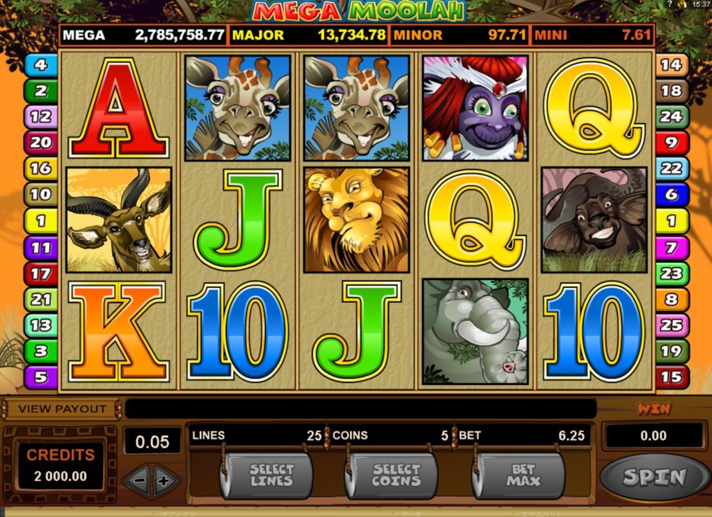 スロット初心者必見!ベラジョンカジノのスロットのルール、遊び方からスロット攻略・必勝法を紹介 Microgaming Mega Moolah - スロット初心者必見!ベラジョンカジノのスロットのルール、遊び方からスロット攻略・必勝法を紹介